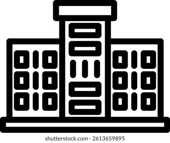Shopping Mall Line Vector Icon Design