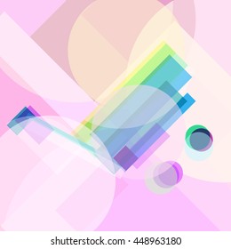 shopping mall Modern varicolored lucent banner for web page. New concept geometric design, rainbow color symbol on radiant background. Geometric colour poster. Vector illustration in creative style.