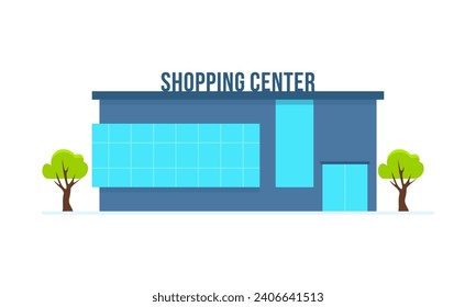 Centro comercial de composición exterior modelo de edificio