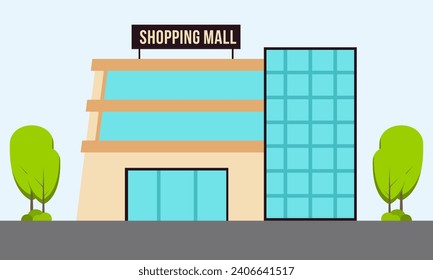 Centro comercial de composición exterior modelo de edificio