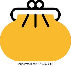 Shopping mall purse, illustration, vector on a white background.