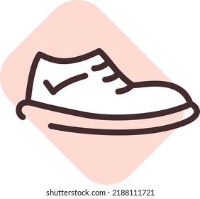 Shopping mall shoes, illustration, vector on a white background.