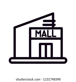 Shopping Mall Simple Modern Icon Vector