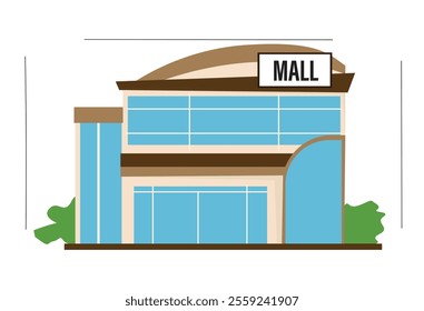 Shopping Mall. Supermarket building.Shop, shopping center, mall, supermarket, 