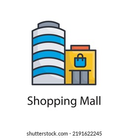 Shopping Mall Vector Filled Outline Icon Stock Vector (Royalty Free ...