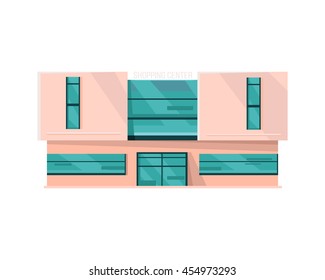 Shopping mall web page template. Flat design