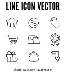 Shopping malls, retail set icon symbol template for graphic and web design collection logo vector illustration