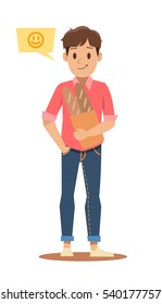 shopping man character design