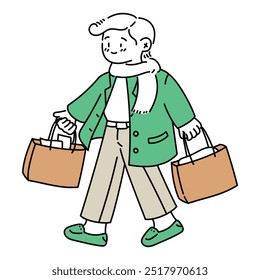 Shopping man Illustration - 01