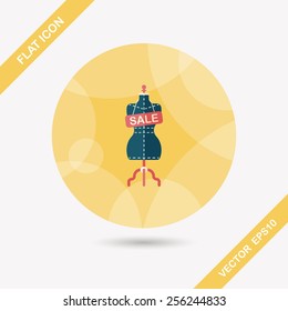 shopping mannequin flat icon with long shadow,eps10