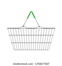 shopping market basket on the white