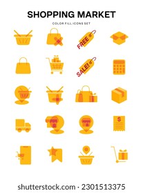 shopping market ecommerce yellow user interface Icon button