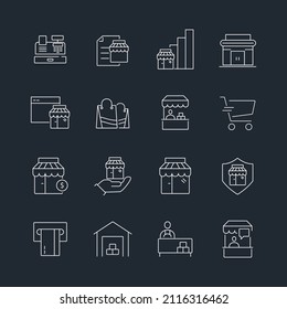 Shopping and Market icons set . Shopping and Market  pack symbol vector elements for infographic web