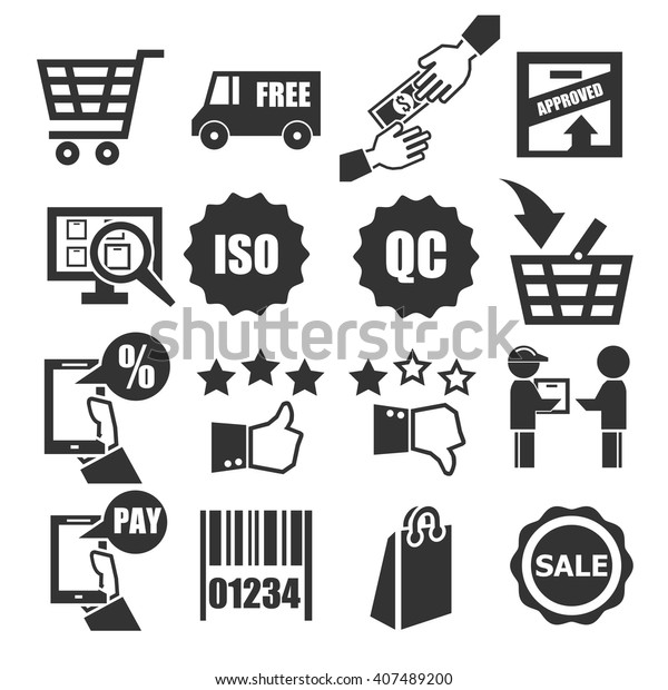 shopping, market, sell icon
set