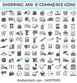 shopping, marketing and e-commerce icon set, 100 icons