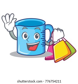 Shopping measuring cup character cartoon