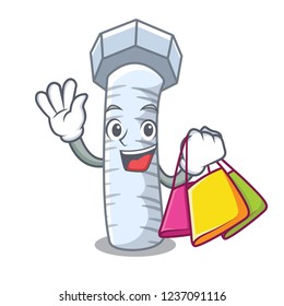 Shopping Metal bolt that isolated on mascot