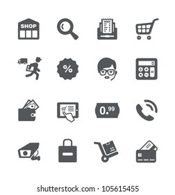 Shopping minimalistic simple icons