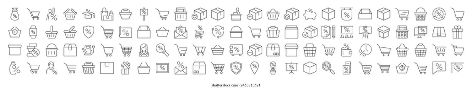 Shopping Modern Linear Icon. Perfect for design, infographics, web sites, apps. 