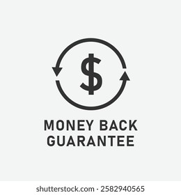 
Shopping money back guarantee  ecommerce icon, vector illustration