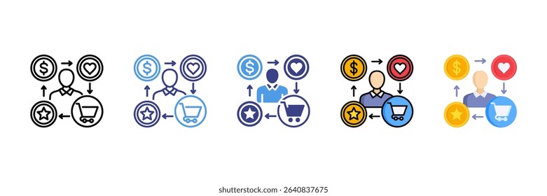 Shopping Multi Style Icon Set