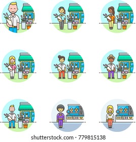 Shopping- Multicolor Icon Set