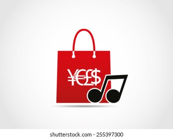 Shopping Music Note