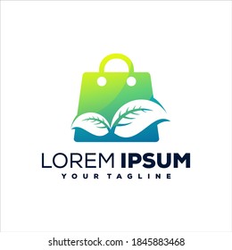 diseño del logotipo de gradiente natural de la compra