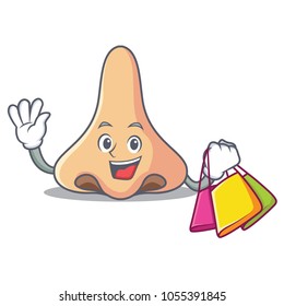 Shopping nose character cartoon style