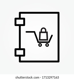 
ilustración vectorial del icono del portátil de compra