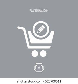Shopping notes flat icon