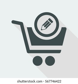 Shopping notes flat icon