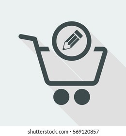 Shopping notes flat icon