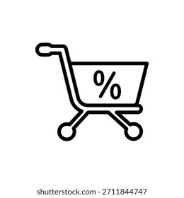 Icono de la oferta de la compra, gráfico del Vector de la línea