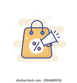 Shopping Offer vector icon style illustration. EPS 10 file Marketing and advertising symbol
