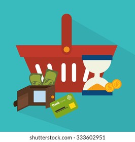 Shopping offers and sales graphic design, vector illustration