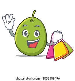 Shopping olive character cartoon style
