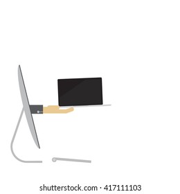Shopping on line, e-commerce concept, vector
