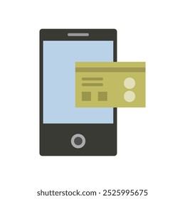 Shopping on smartphone illustrated in vector on background
