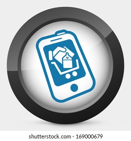 Shopping on tablet icon