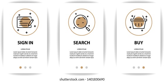 shopping online app, application page