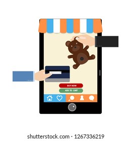 shopping online by using mobile phone is so easy nowadays