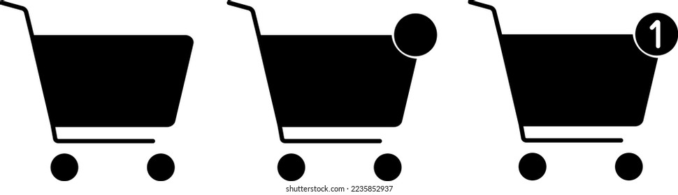 shopping online cart vector icon 