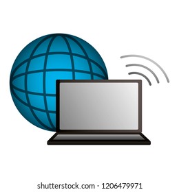 shopping online computer world connection
