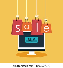 Shopping online concept
