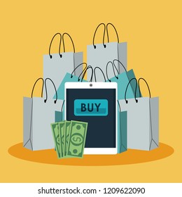 Shopping online concept