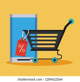 Shopping online concept