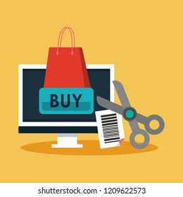 Shopping online concept