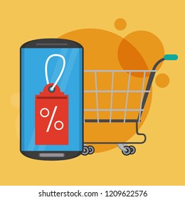 Shopping online concept