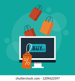 Shopping online concept